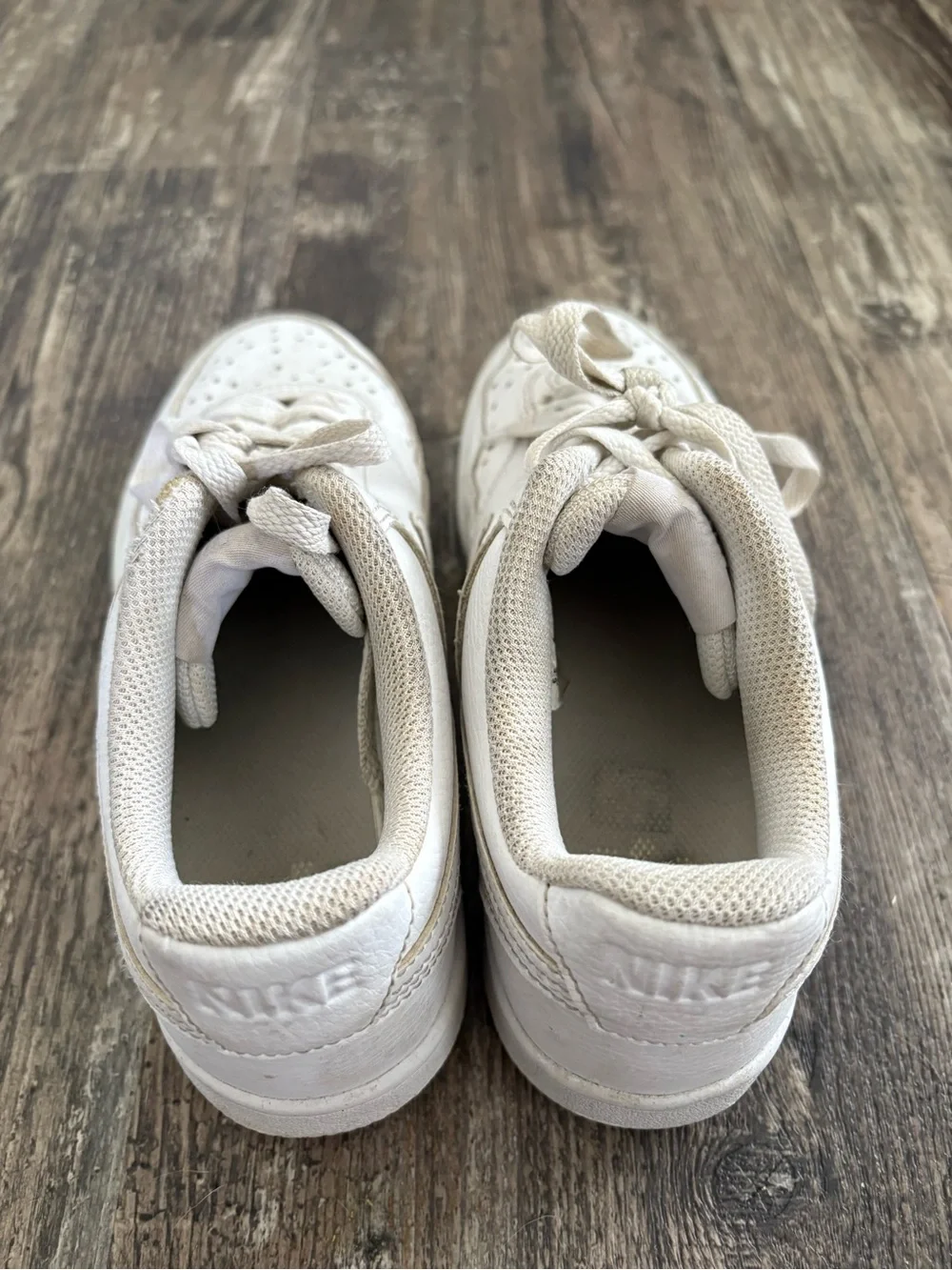 Nike Court Vision Off-White Leather Low-Top Sneakers - Picture 6 of 6